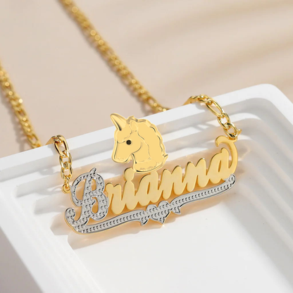 Unicorn Personalized Custom Name Necklace