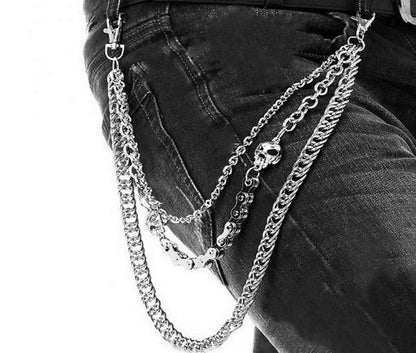 Skull car plate chain hip-hop pants chain