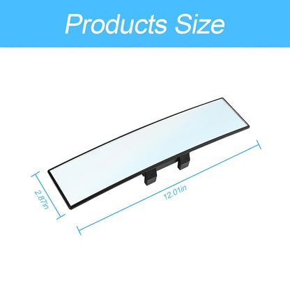 Wide Rear View Mirror Clip on 12 Inch Universal Panoramic Convex Interior Wide Angle Mirror