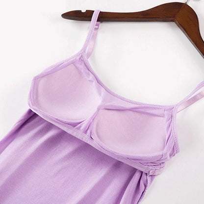 Solid Tank Tops Adjustable Strap Built In Cup Padded Wireless Camisole Camis Vest