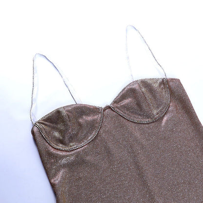 Spring and Summer For 2022 Tank Strap Designer Clothes Backless  Casual Basic Corset Dress
