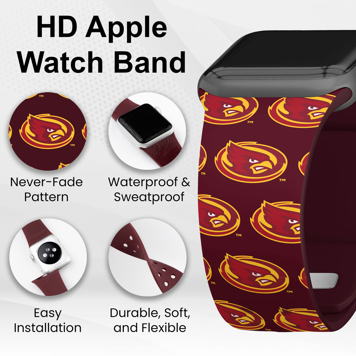 Iowa State Cyclones HD Apple Watch Band