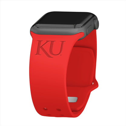 Kansas Jayhawks Engraved Apple Watch Band