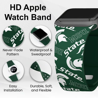 Michigan State Spartans HD Apple Watch Band