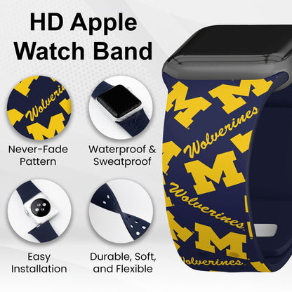 Michigan Wolverines HD Apple Watch Band