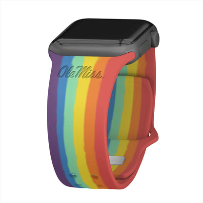 Mississippi Ole Miss Rebels Engraved Apple Watch Band