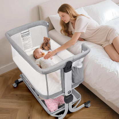 Momfann 4-in-1 Bedside Bassinet for Newborns