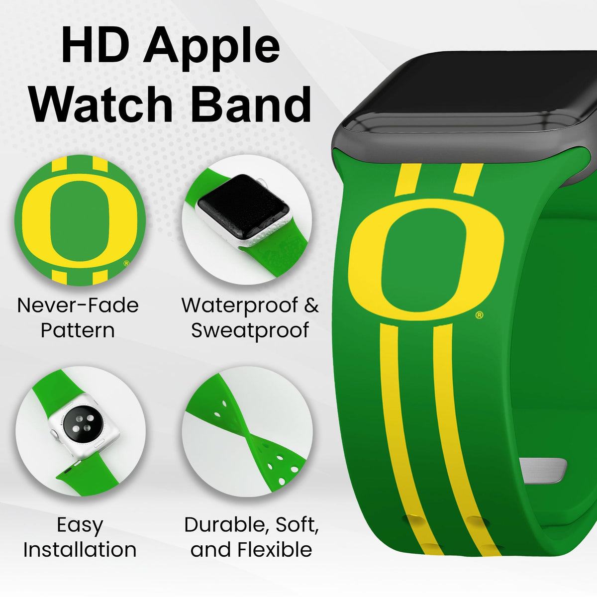 Oregon Ducks HD Apple Watch Band