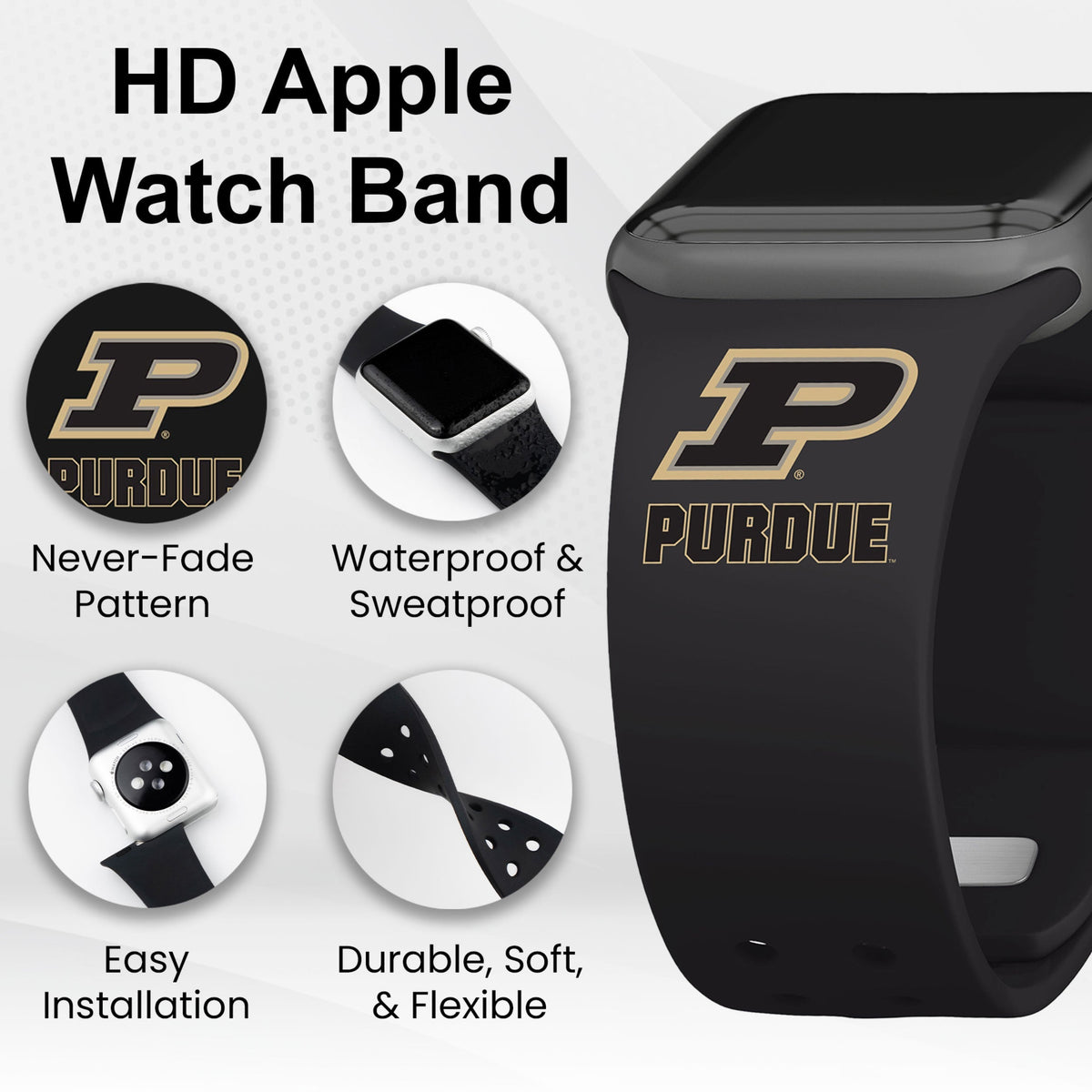 Purdue Boilermakers HD Apple Watch Band