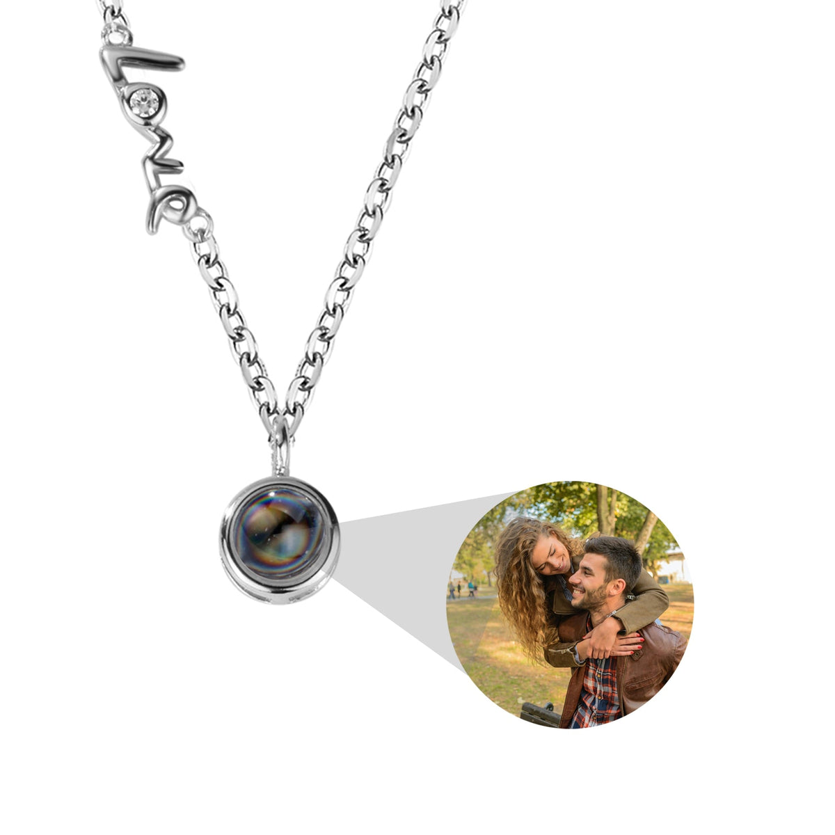 Personalized Photo Projection Necklace Clavicle Chain