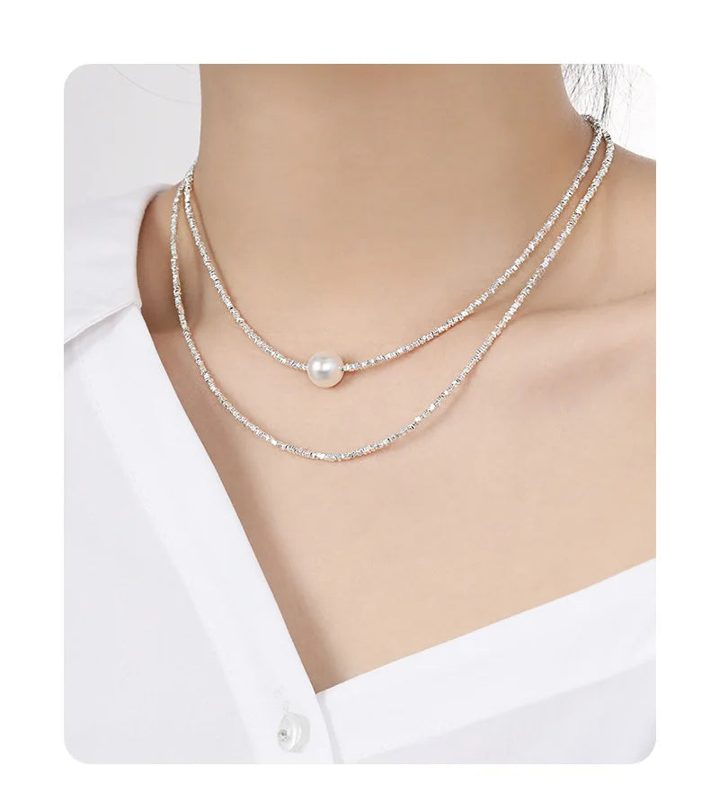 Stackable Shell Pearl Necklace