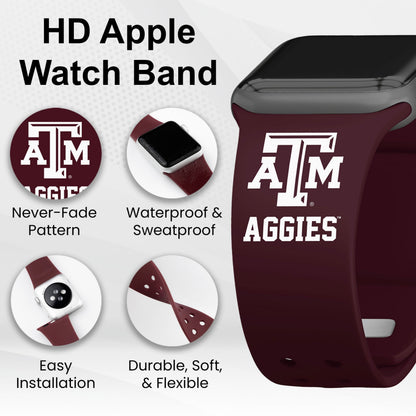 Texas A&M Aggies HD Apple Watch Band