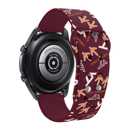 Virginia Tech Hokies HD Watchband for Samsung, Garmin, Fossil, and More for Samsung, Garmin, Fossil, and More