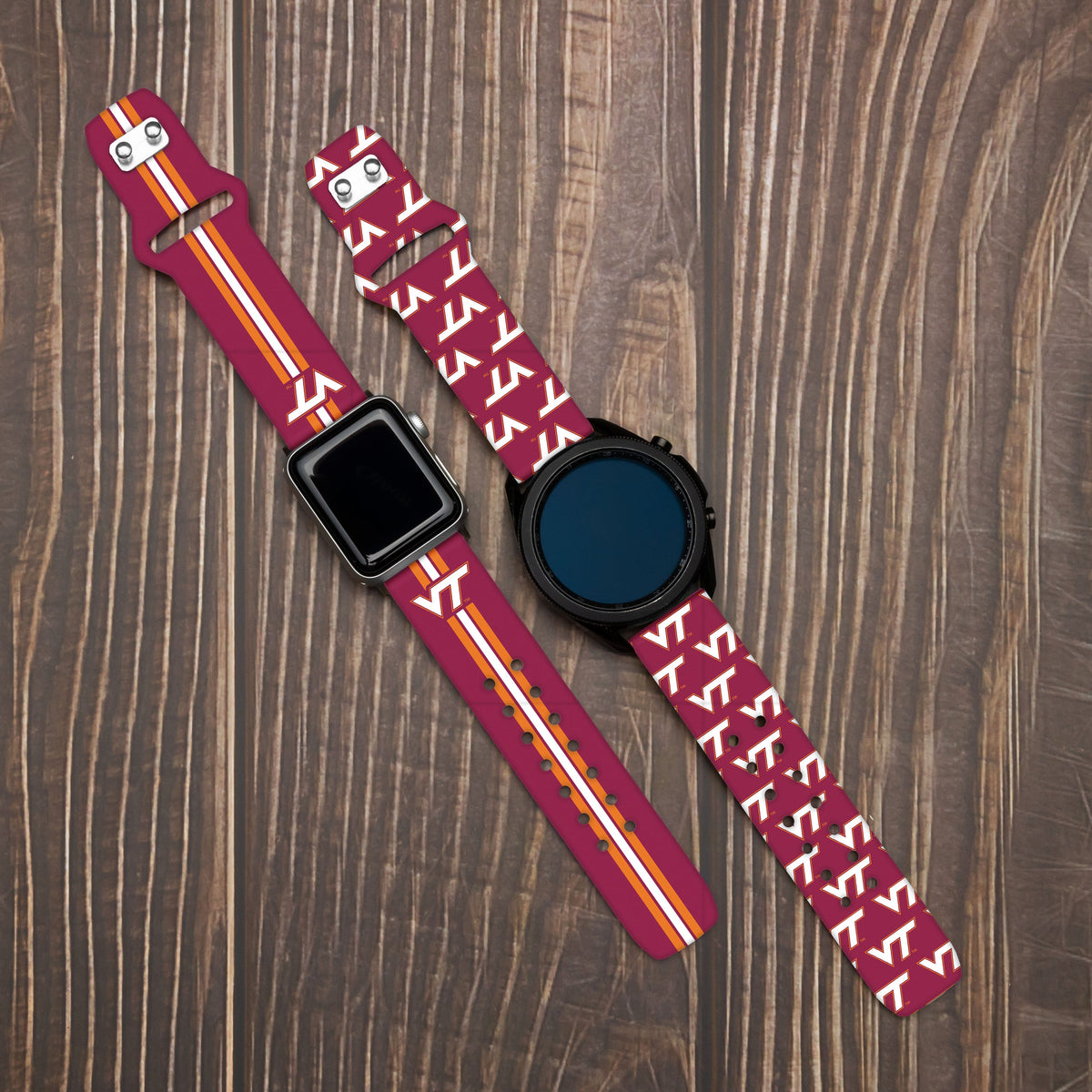 Virginia Tech Hokies HD Watchband for Samsung, Garmin, Fossil, and More for Samsung, Garmin, Fossil, and More