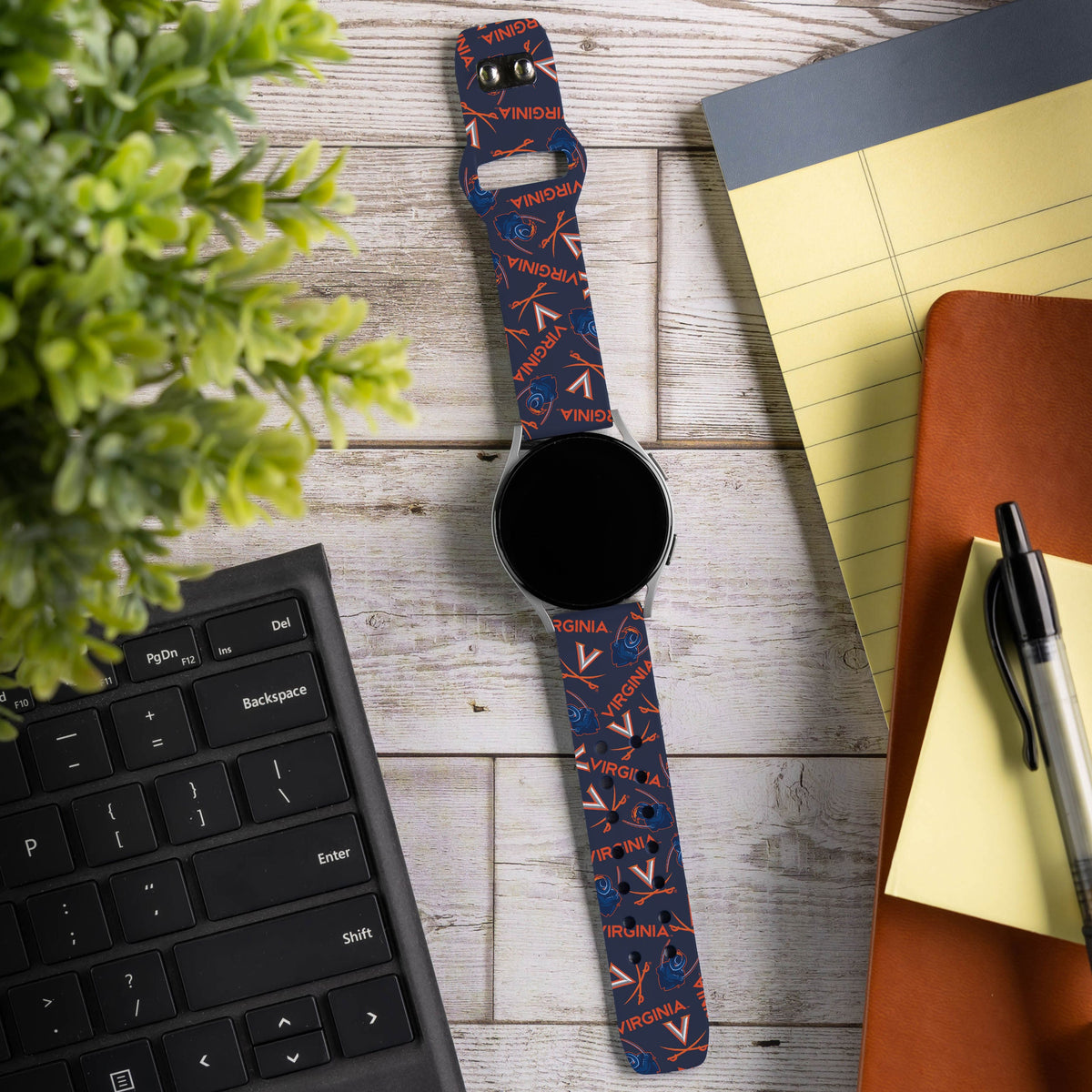Virginia Cavaliers HD Watchband for Samsung, Garmin, Fossil, and More for Samsung, Garmin, Fossil, and More