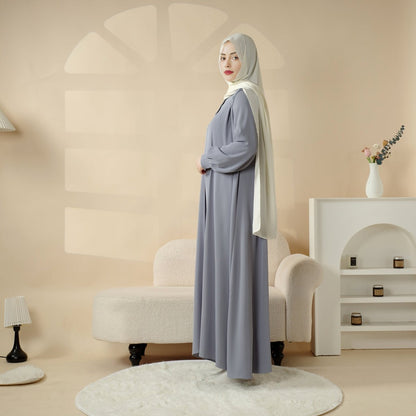 Macaron Color Shoulder Button Pullover Abaya (MA083)