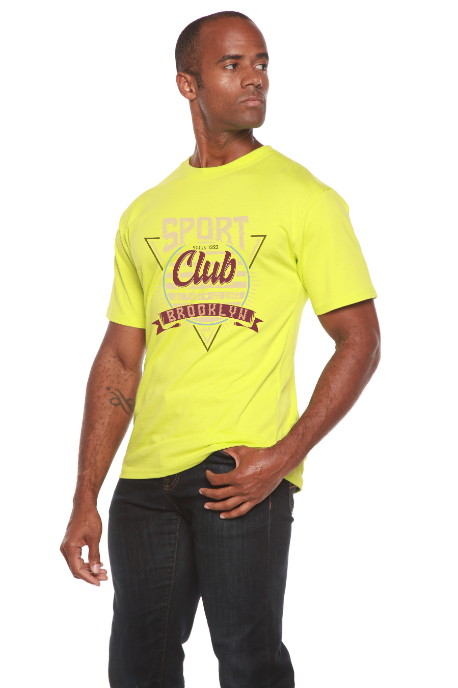 Sport Club Men's Bamboo Viscose/Organic Cotton Short Sleeve Graphic T-Shirt